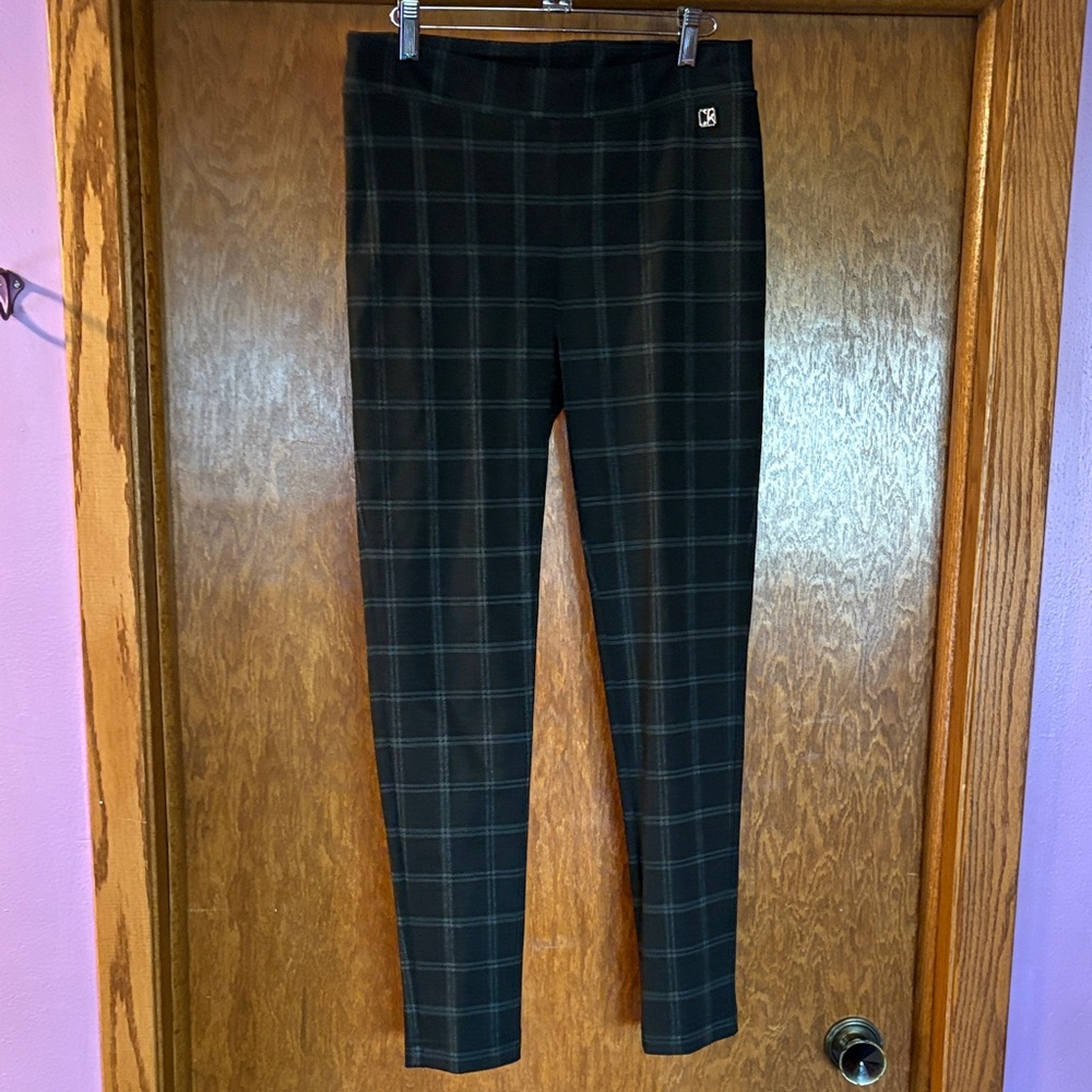 Black Checkered Women's Pants